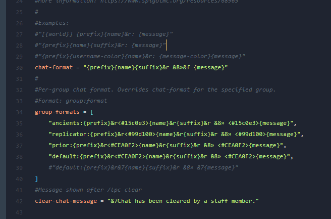 Config example