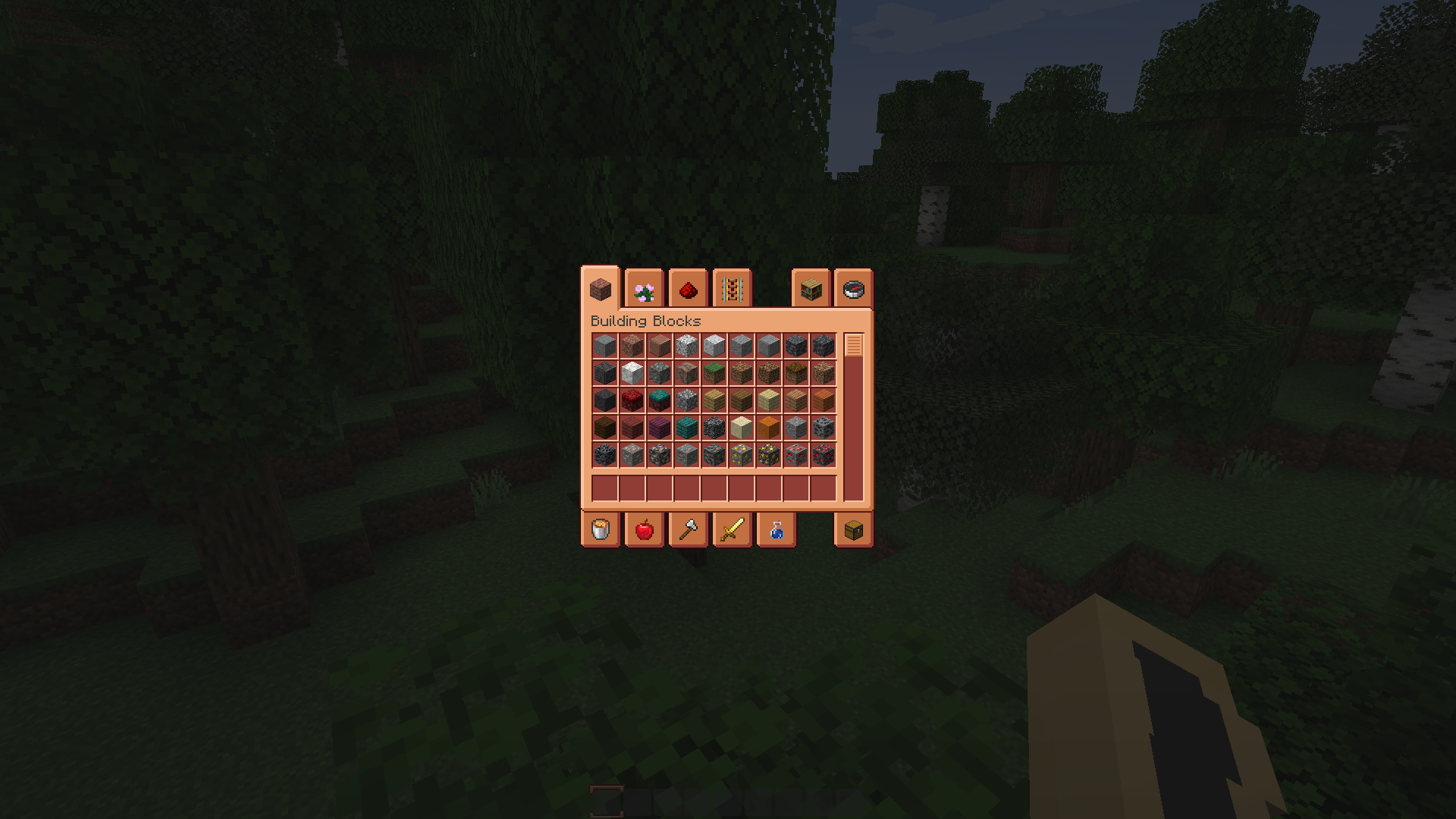 Creative Mode GUI with resource pack