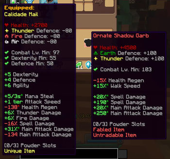 Equipped Armor Tooltip