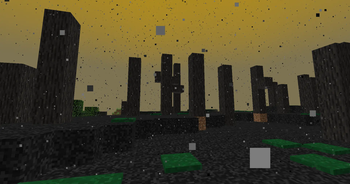 Forest after nuclear explosion