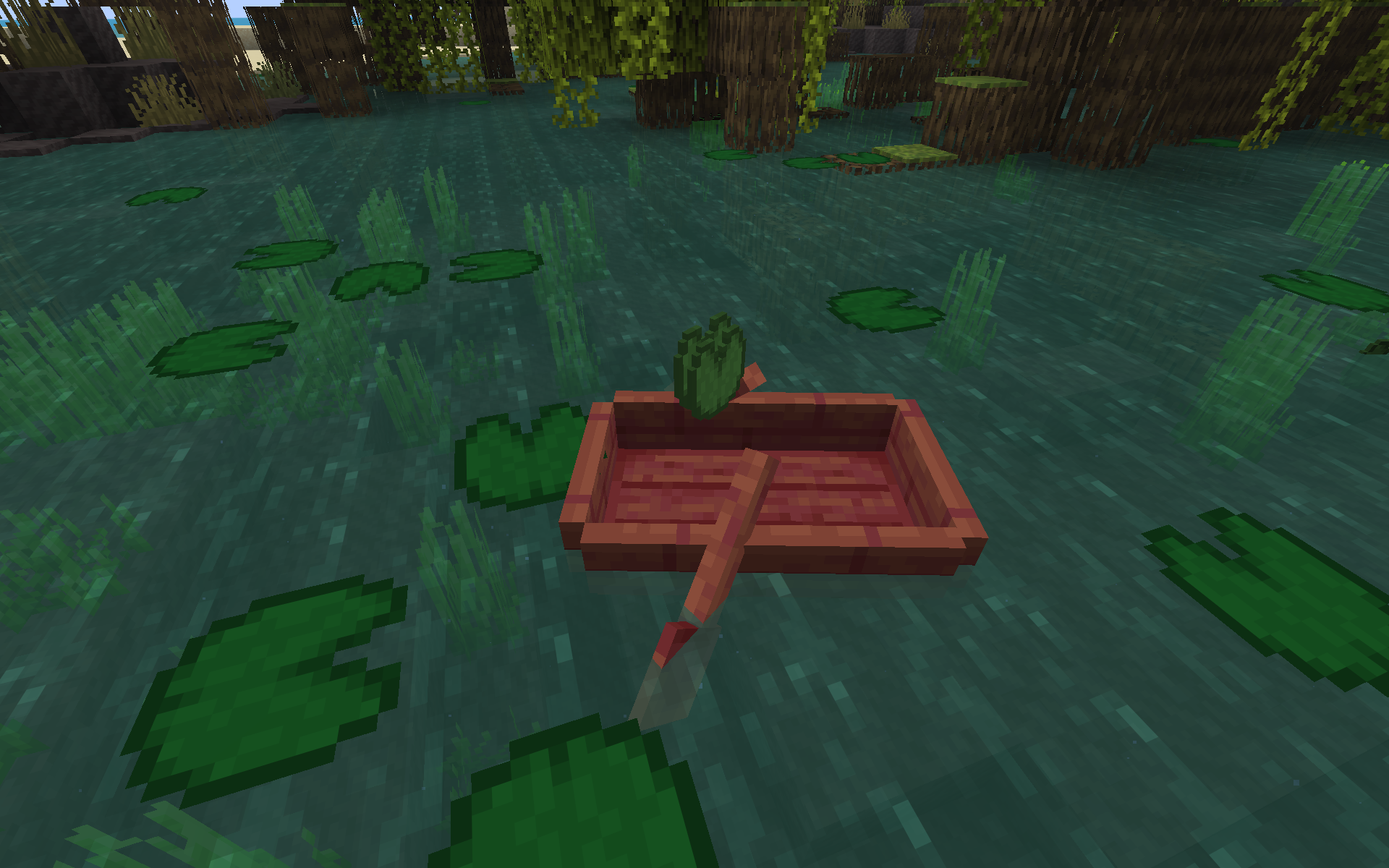 Boat Through Lilies