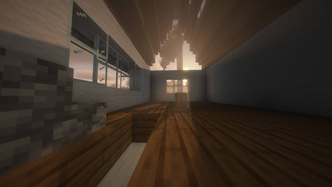 A wonderful sunrise through the rafters.