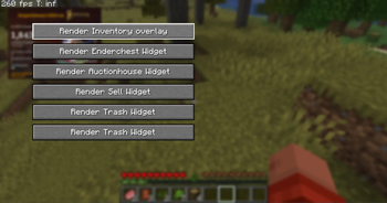 toggle inv widgets on and off