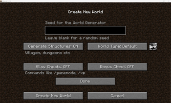 icon in the create the world