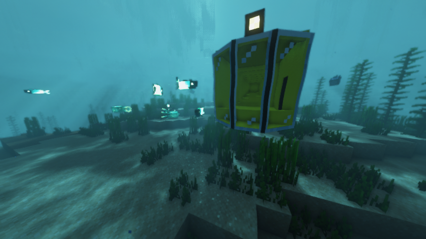 Use the submarine to explore the deep sea and watch...