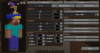 Player Hat Tweaking Menu #2