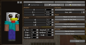 Player Hat Tweaking Menu #1