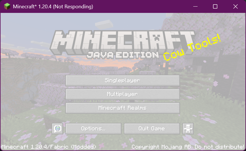 Not Responding - Minecraft Mod