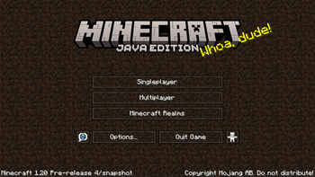 Main Menu w/ Dirt Background