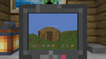 Playing Minecraft in a cozy little house...
