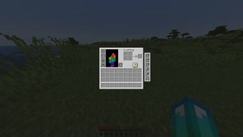 This shows the empty accessory menu, available by pressing the accessory menu button in your survival inventory