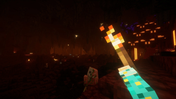Nether terrain gen + torch animations