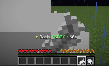 Feather being eaten to show dash UI