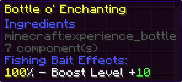 Bottle O' Enchanting Fishing Bait Effect