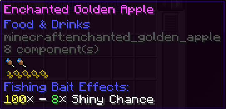 Enchanted Golden Apple Fishing Bait Effect