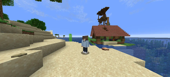 The landscape with out Shaders (using better 3d person)