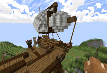 little airship I made for sailing through Simple Clouds