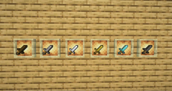 Swords on item frames