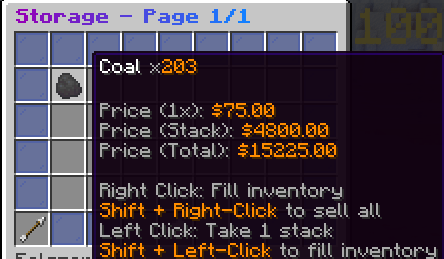 Customizable SellChest Storage