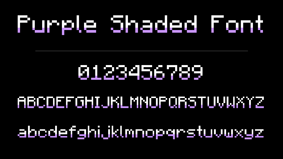 Purple Shaded Font