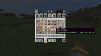 Vanilla food effects