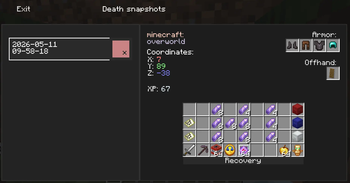 Snapshots Screen