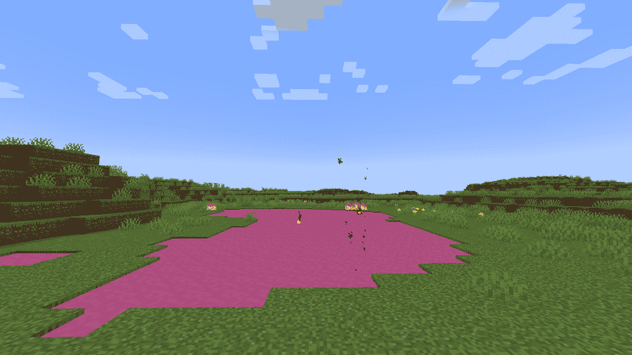 A puddle of rainbow lava