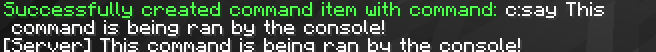 Generating a console item.