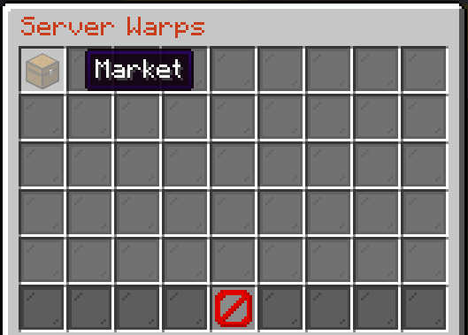Server Warps Menu