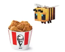bumblebee eating KFC