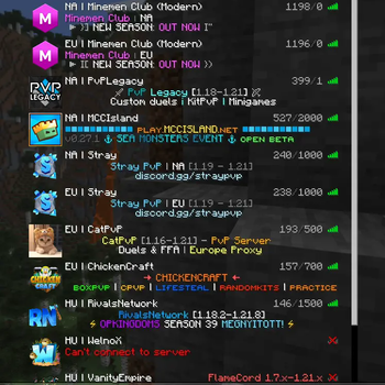 Featured servers
