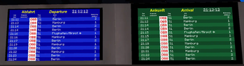 ÖBB depature and arrival board
