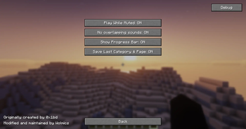 Config Menu