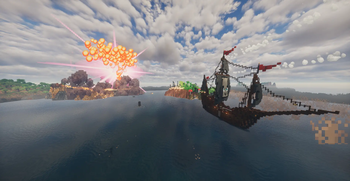 The Pillager's ship and a fusion bomb.