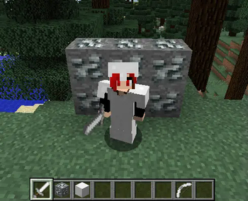 Silver armor, sword, and silver ore