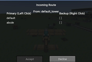 Route accepting page