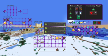 crafting table - enchanting table - beacon gui