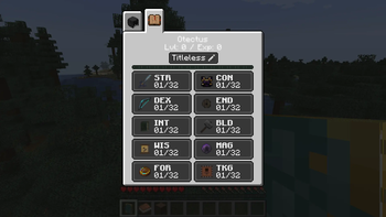 Main Skill Menu