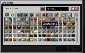  Admin / op Choose item to sell