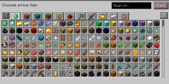 Player choose price for item sell