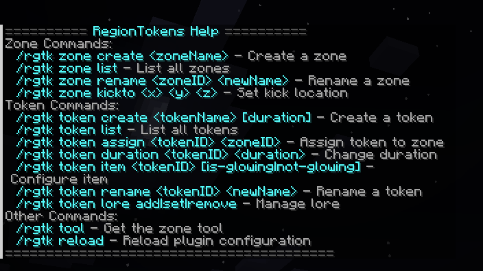 Commands