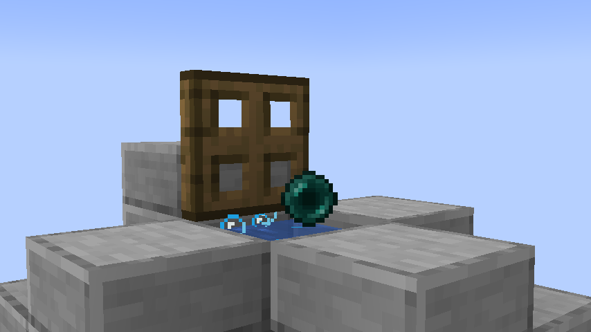 Ender pearl floating in stasis chamber