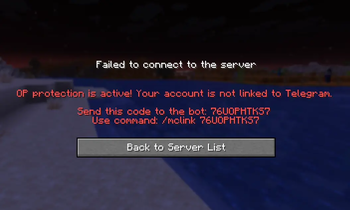 Non-linked OP account kicked