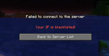 Blacklisted IP kick