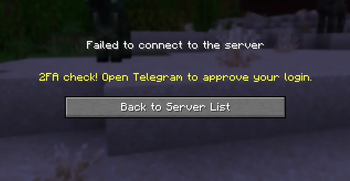 Login confirmation