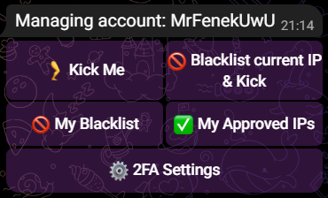 Telegram settings