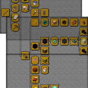 Stitched together advancement map