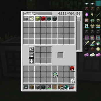 GUI of Storage Box with Crafting Grid