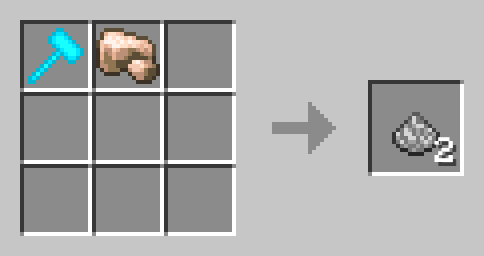 Recipes with hammers that multiply ores