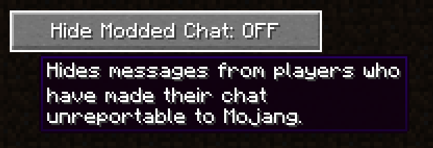 Hide Modded Chat option